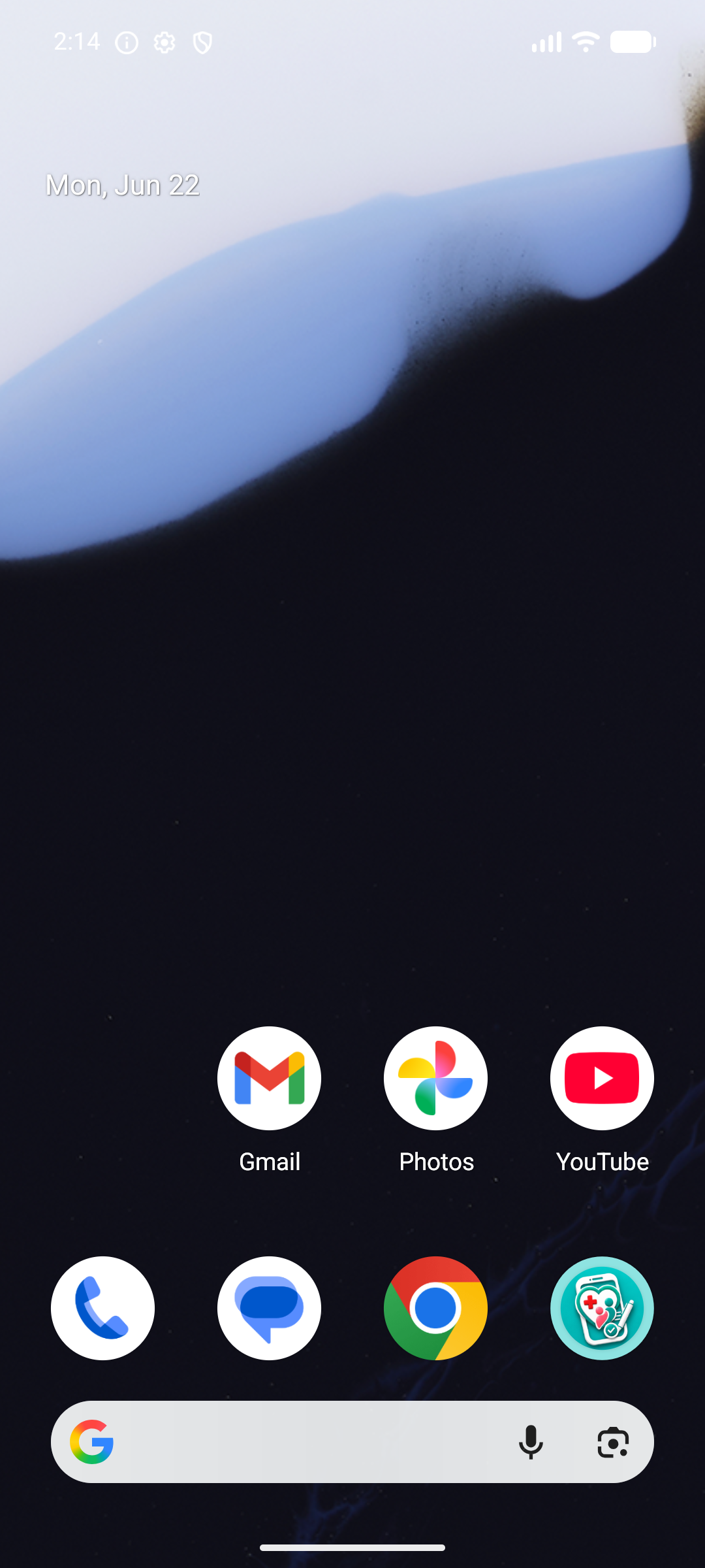 Login screen